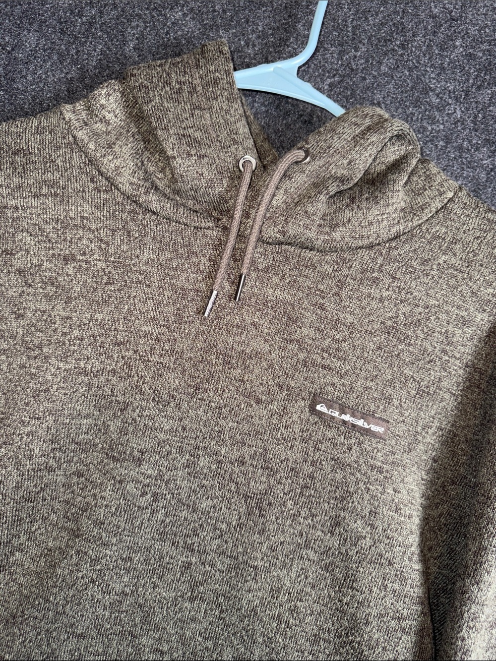 Quiksilver Men’s Olive Green Crewneck Hoodie Sweatshirt